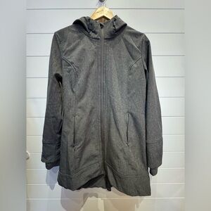 Mondetta Women's Gray Raincoat with zipper back and hood Medium